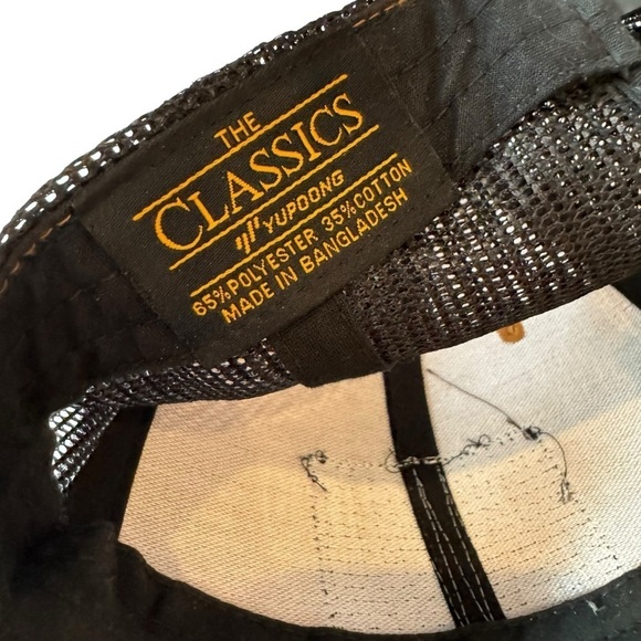 UP NORTH TRADING COMPANY Gold Tofte Text Patch Snapback Trucker Hat Cap - Picture 5 of 7